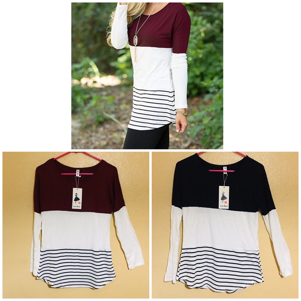2 long sleeves tunics shirts size S